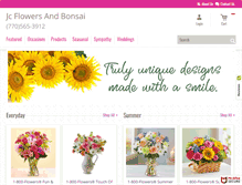 Tablet Screenshot of jcflowersandbonsai.com